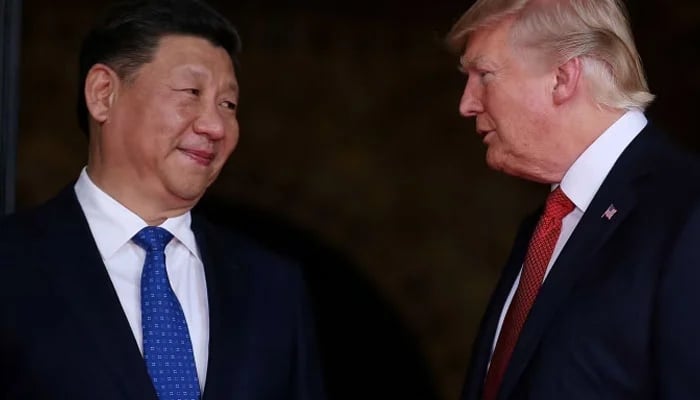 Chinese President Xi Jinping and US President Donald Trump during their meeting at Mar-a-Lago in Florida. — Reuters/File