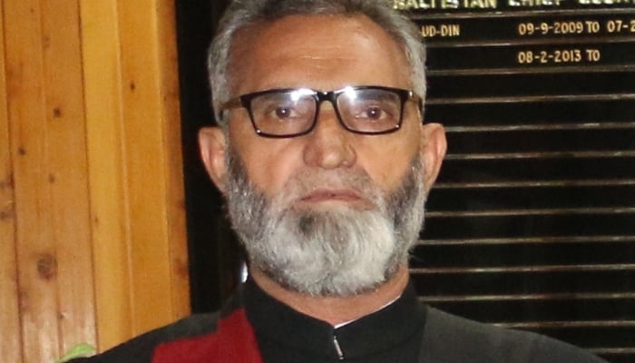 Former judge of the Gilgit-Baltistan Chief Court, Justice (R) Yar Muhammad Nasir. — Gilgit-Baltistan Chief Court/File