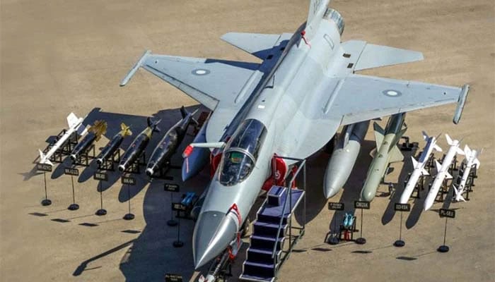 Pakistan Air Force (PAF) JF-17 Thunder fighter jet during World Defence Air Show 2024 held in Riyadh, Saudi Arabia, February 7, 2024. — PPI
