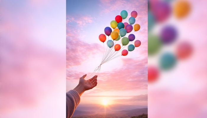 A women releasing baloons in air. —OpenAI/File