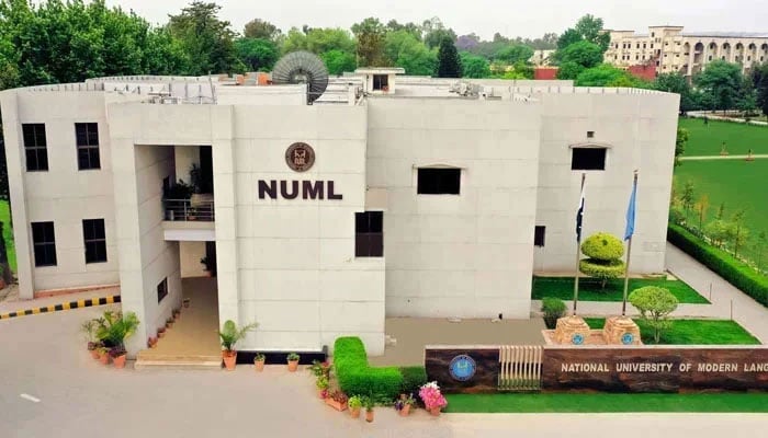 The National University of Modern Languages (NUML) building seen in this image released on November 11, 2022. — Facebook@NUML