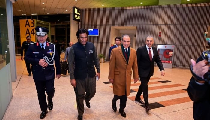 Egyptian Foreign Minister Dr Badr Ahmed Mohamed Abdelatty arrives in Islamabad, November 29, 2025. — X/@ForeignOfficePk