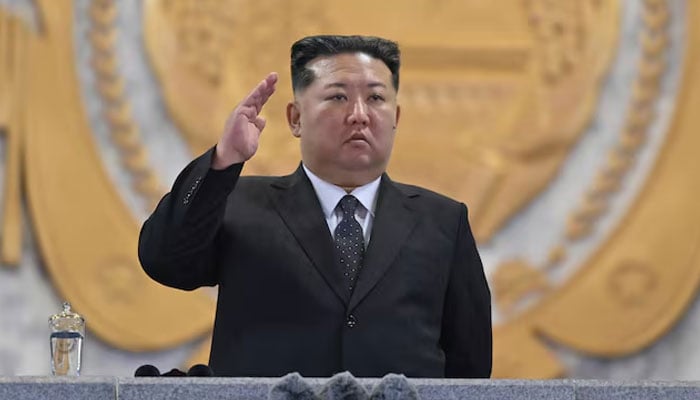 North Korean leader Kim Jong Un gestures during a military parade celebrating the 80th anniversary of the founding of the ruling Workers Party of Korea (WPK), in Pyongyang, North Korea, in this pictured released October 11, 2025 by North Koreas official Korean Central News Agency.—Reuters