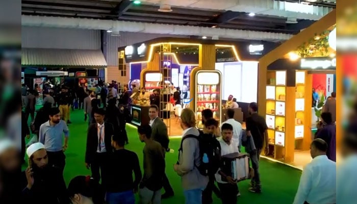 People can be seen at the FoodAg 2025 Expo in Karachi on November 28, 2025. — Screengrab via Facebook@tdapofficial