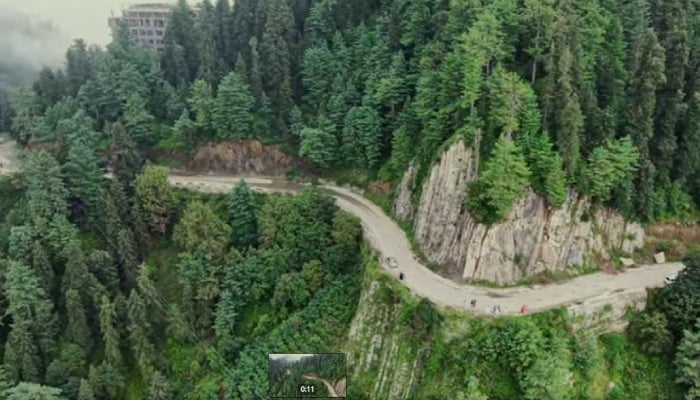An aerial view of a site in the Kuza Gali, Galiyat. — Facebook@groups/299219641905493/