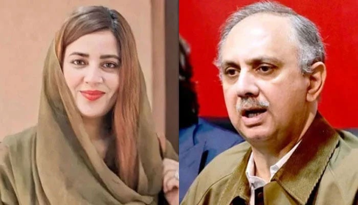 This combo of images shows, PTI leaders Zartaj Gul (left) and Omar Ayub. — Instagram@Zartaj Gul Wazir/APP/File