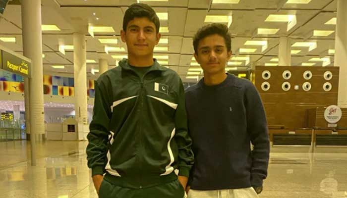 Shayan Afridi and Rashid Ali depart for USA to compete in Junior Orange Bowl 2025. — Instagram/@pakistantennisfederation