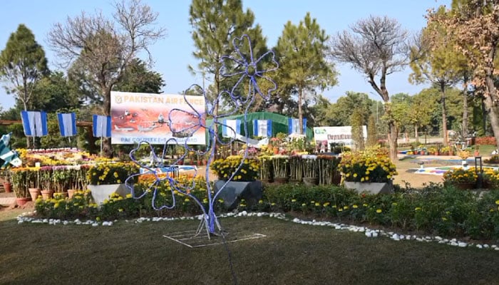 An image from the annual autumn flower exhibition at the CDA model nursery Gardenia Hub, on December 6, 2025. — Screengrab via Facebook@cda.isb.pk