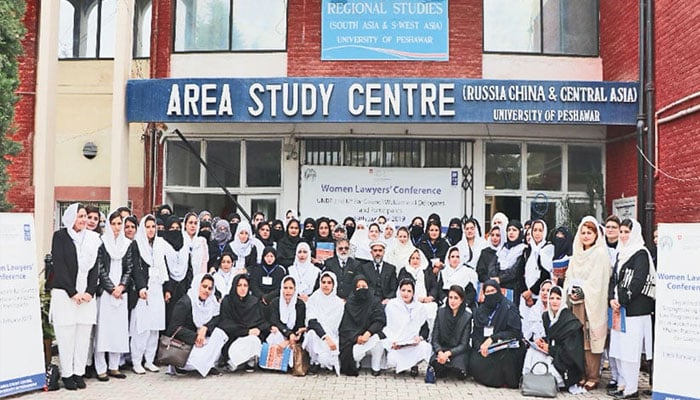 A representational image of women lawyers after the ‘Women Lawyers’ Conference’ at UoP. —TheNews/File