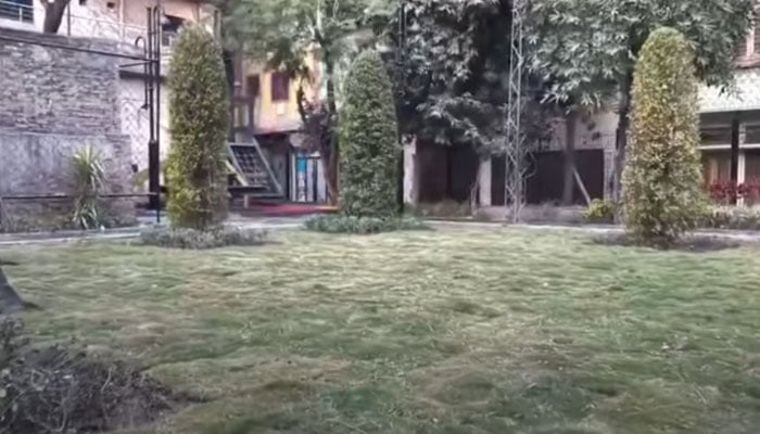 This screengrab, taken on December 11, 2025, shows the development work of Lytton Road Park completed by the LDA. — Facebook@LahoreDevelopmentAuthority