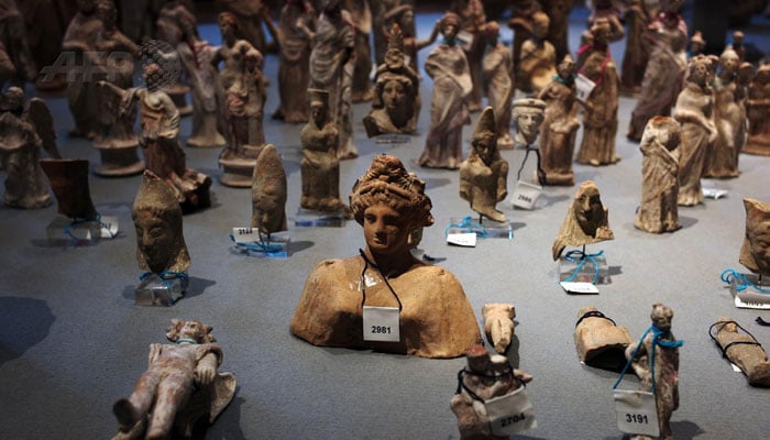 This representational picture shows Italys looted antiquities on display in 2015. — AFP/File