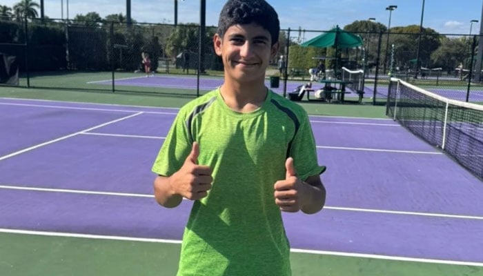 Muhammad Shayan Afridi gestures a double thumbs-up in this undated photo. —APP/File