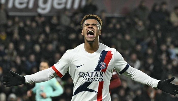 Paris Saint-Germains Desire Doue celebrating. —AFP/File