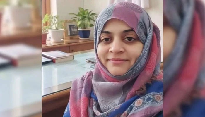 Deceased Dr Warda Mushtaq can be seen in this undated image. — X@iihtishamm/File