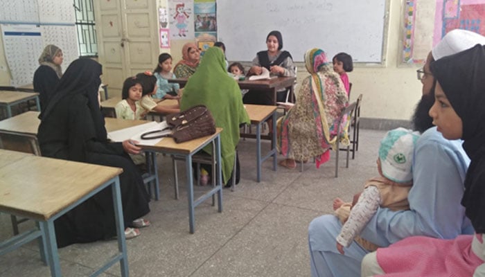Parents and teachers jointly discuss the academic progress and goals of the children in parent-teacher meetings organized by all government school FDE. — X/@FDEGOPOfficial/File
