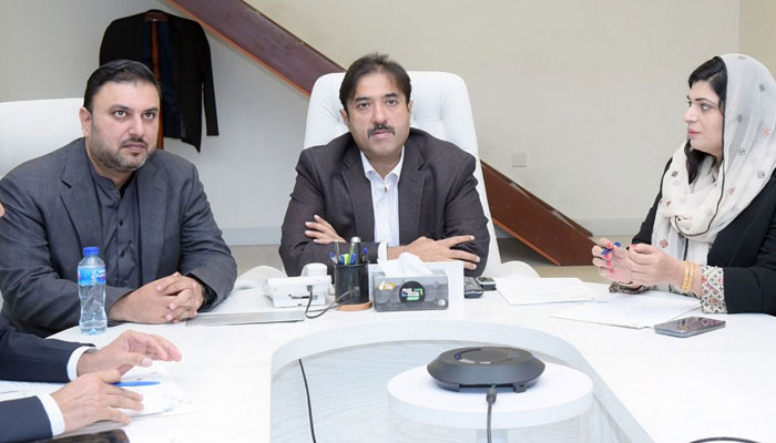 Provincial Minister for Local Government, Zeeshan Rafique, chairs a meeting of the Shehr-e-Khamoshan Authority on December 17, 2025. — Facebook@Zeeshan.rafique7865