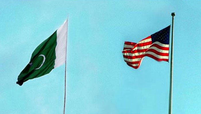 Pakistan and US flags. —TheNews/File