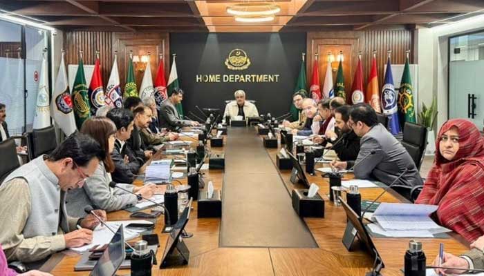 Punjab Cabinet Committee on Law and Order Chairman and Provincial Health Minister Khawaja Salman Rafique chairs a meeting to review progress on the Chief Minister Punjab Honorarium Programme for Mosque Imams on December 26, 2025. — Facebook/@homedptpunjab
