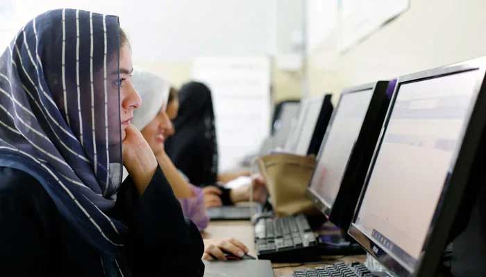 Representational image shows female students taking computer classes at a digital skill training institute on September 6, 2024. — Facebook/@sarhadruralsupport