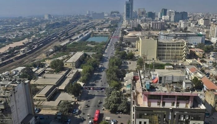 An aerial view of Karachi city. — AFP/File