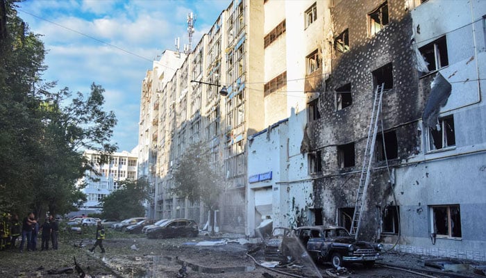 A view shows buildings damaged during Russian drone and missile strikes, amid Russias attack on Ukraine, in Lviv, Ukraine July 12, 2025.—Reuters
