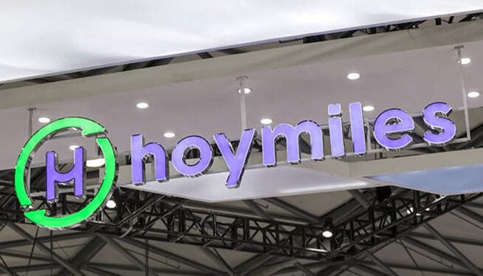 An undated file photo of a logo of Hoymiles. —solarbeglobal website/File