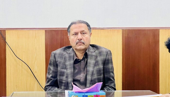 Provincial Minister for Livestock and Fisheries Muhammad Ali Malakani chairs an important meeting regarding the establishment of the Rulers Growth Centre at his office on January 6, 2026. — Facebook@MohdAliMalkani