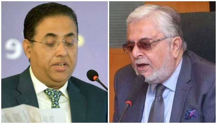 This collage shows Businessmen Group (BMG) Chairperson Zubair Motiwala (right) and Karachi Chamber of Commerce & Industry (KCCI) President Rehan Hanif. — Facebook/@tdapofficial/@kcciofficial/File