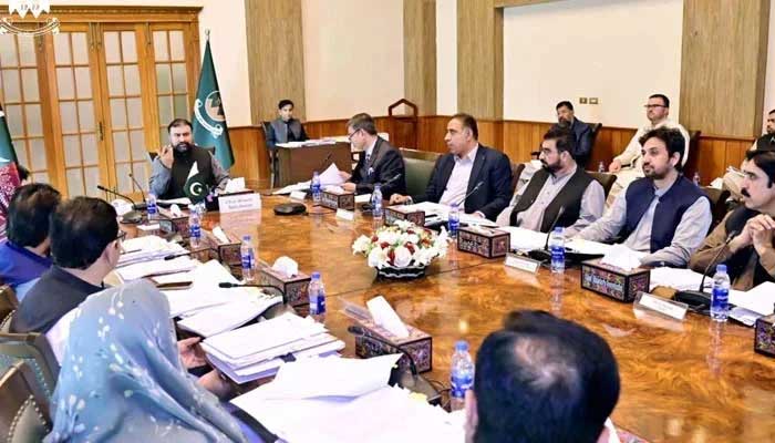 Chief Minister of Balochistan Mir Sarfaraz Bugti chairs a meeting of the Balochistan cabinet at the Chief Minister’s Secretariat on November 11, 2024. — Screengrab via Faceboook@CMOBalochistanOfficial