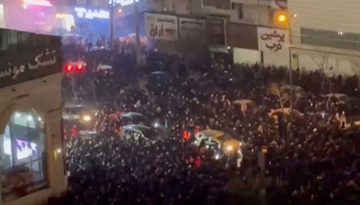 Protesters gather amid evolving anti-government unrest in Tehran, Iran, in this screengrab obtained from a social media video released on January 10, 2026. — Reuters