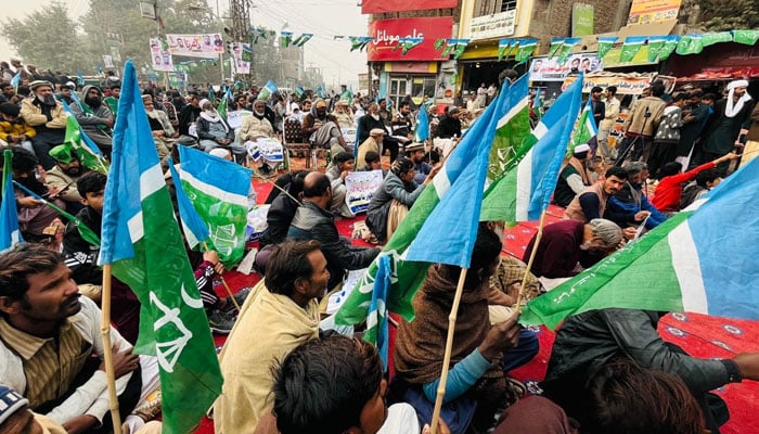 Supporters and activists of Jamaat-i-Islami are seen in a public rally on December 21, 2025. — Facebook@JI4Punjab