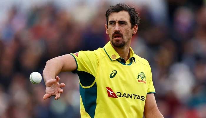 Australias Mitchell Starc catches a ball during a match against England in Bristol on September 29, 2024. — Reuters