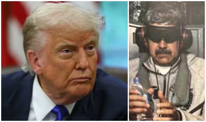 This collage shows US President Donald Trump and Venezuela President Nicolas Maduro pictured under US custody after his arrest. — Reuters/TruthSocial/@realDonaldTrump/File