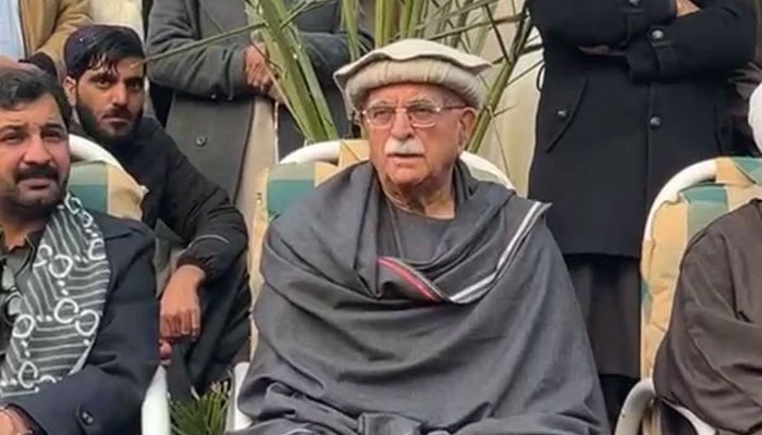 Opposition leader in NA and TTAP chairman Mahmood Khan Achakzai addresses a press conference on January 11, 2026. — Screengrab via Facebook@MehmoodKhanAchakzaiOfficial