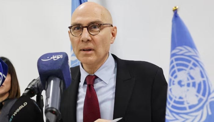 United Nations High Commissioner for Human Rights Volker Turk holds a press conference in Damascus, Syria January 15, 2025. — Reuters