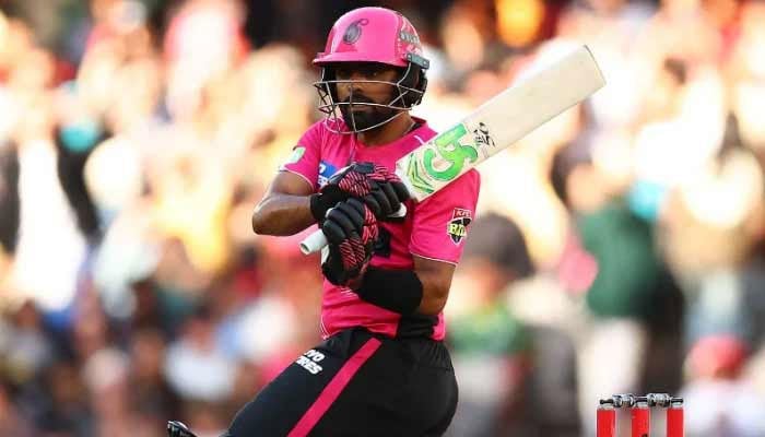 Babar Azam of the Sixers bats during the BBL match between Melbourne Renegades and Sydney Sixers at Marvel Stadium, on January 01, 2026, in Melbourne, Australia. — AFP