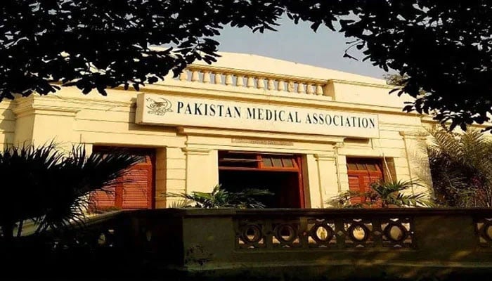 This representational image shows the Pakistan Medical Association (PMA) building. — Facebook@Pakistan Medical Association Karachi/File