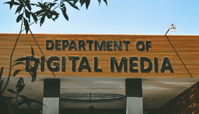 This image shows the building of the Digital Media Department of the University of Punjab. — Instagram@scs.pu/File