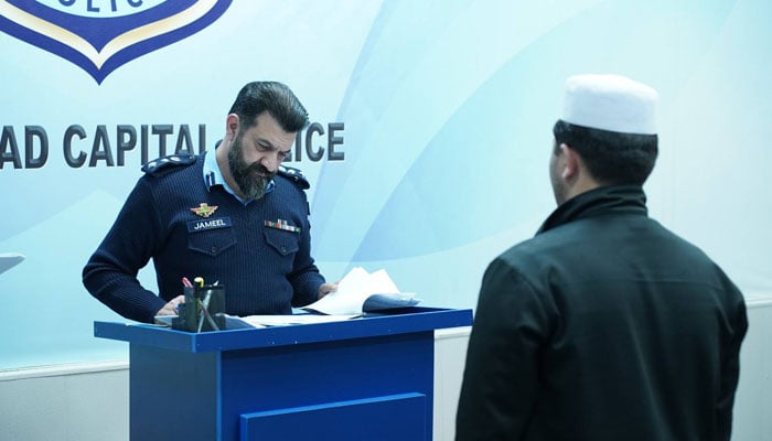 Deputy Inspector General (DIG) Headquarters Malik Jameel Zafar convenes a formal orderly room session at the Central Police Office on January 23, 2026. —Facebook@islamabadpolice