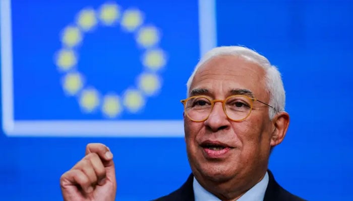 European Council President Antonio Costa holds a press conference during a European Union leaders’ summit, in Brussels, Belgium on December 19, 2025. — Reuters