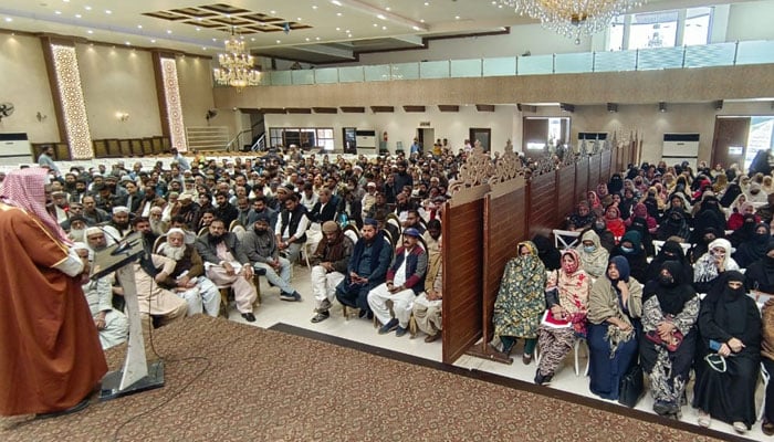 This representational image shows a Haj training session. — APP/File