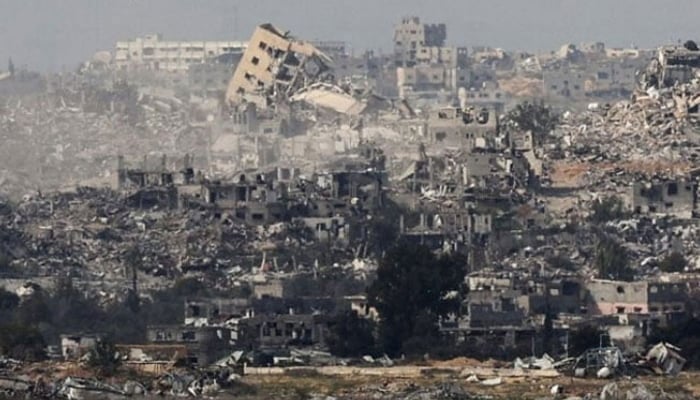 Buildings lie in ruins in Beit Hanoun in the Gaza Strip, amid the ongoing conflict between Israel and Hamas, as seen from southern Israel, January 5, 2025. — Reuters