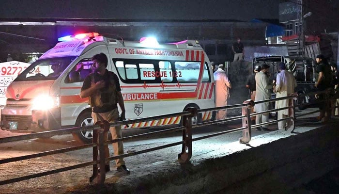 This representational image shows an ambulance at an incident site on May 11, 2025. — APP