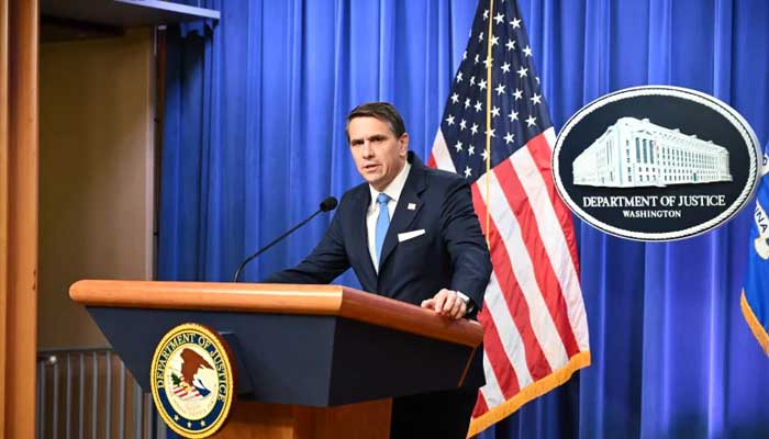 Deputy Attorney General Todd Blanche speaks during a press conference at the Department of Justice on January 30, 2026, in Washington, DC. — AFP