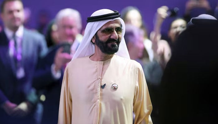 Prime Minister and Vice-President of the United Arab Emirates and ruler of Dubai Sheikh Mohammed bin Rashid al-Maktoum, attends the Global Womens Forum in Dubai, United Arab Emirates, February 16, 2020.—Reuters