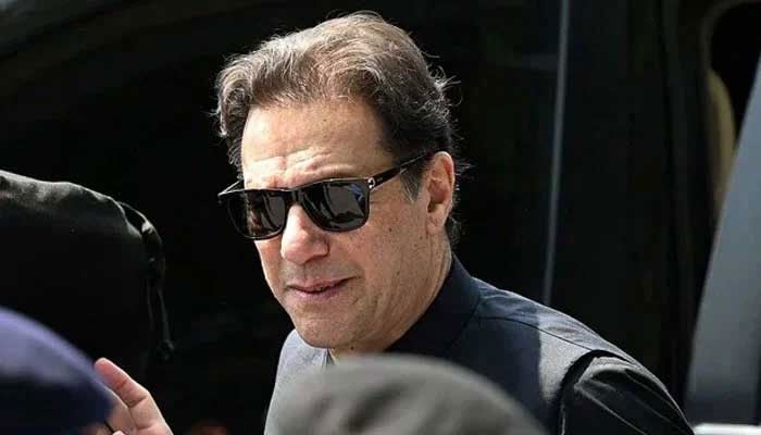 Pakistan Tehreek-e-Insaf (PTI) founder Imran Khan arrives to appear in the Supreme Court in Islamabad on July 24, 2023. — AFP