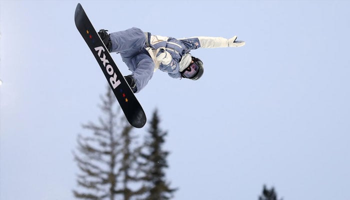 Chloe Kim, who is chasing a third straight snowboarding halfpipe gold medal at the Milan-Cortina Winter Olympics, performs a stunt. — AFP/File