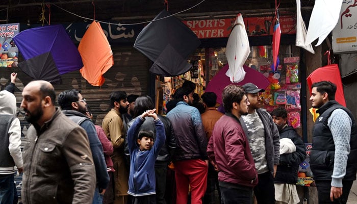 Preparation of Basant Festival 2026 is in full swing at Mochi Gate in Lahore on February 1, 2026. — PPI