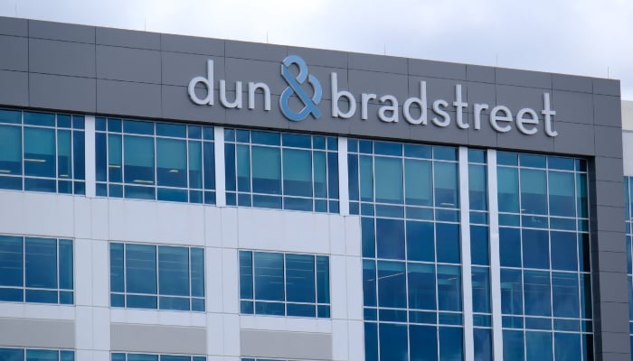 Dun & Bradstreet logo can be seen on their building. —Dun & Bradstreet website/File