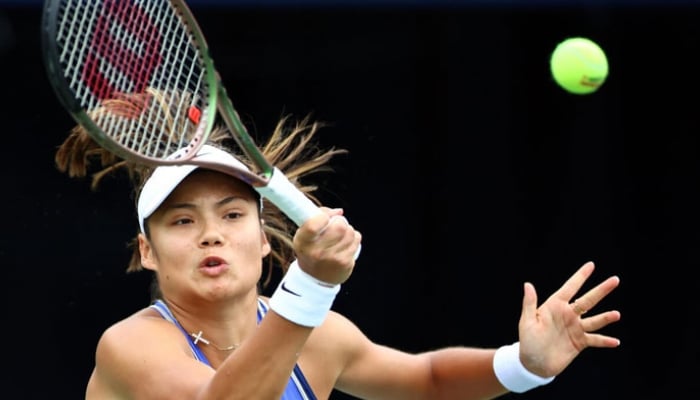 Former US Open champion Emma Raducanu playing a shot. —AFP/File